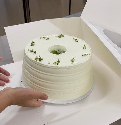 Pandan Chiffon Taro Cake